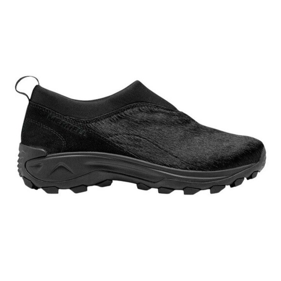 Merrell Moc 3 1TRL Slip 8 Moab Speed Gore Tex Black Trainers Calf Hair Shoe Mens main image 9